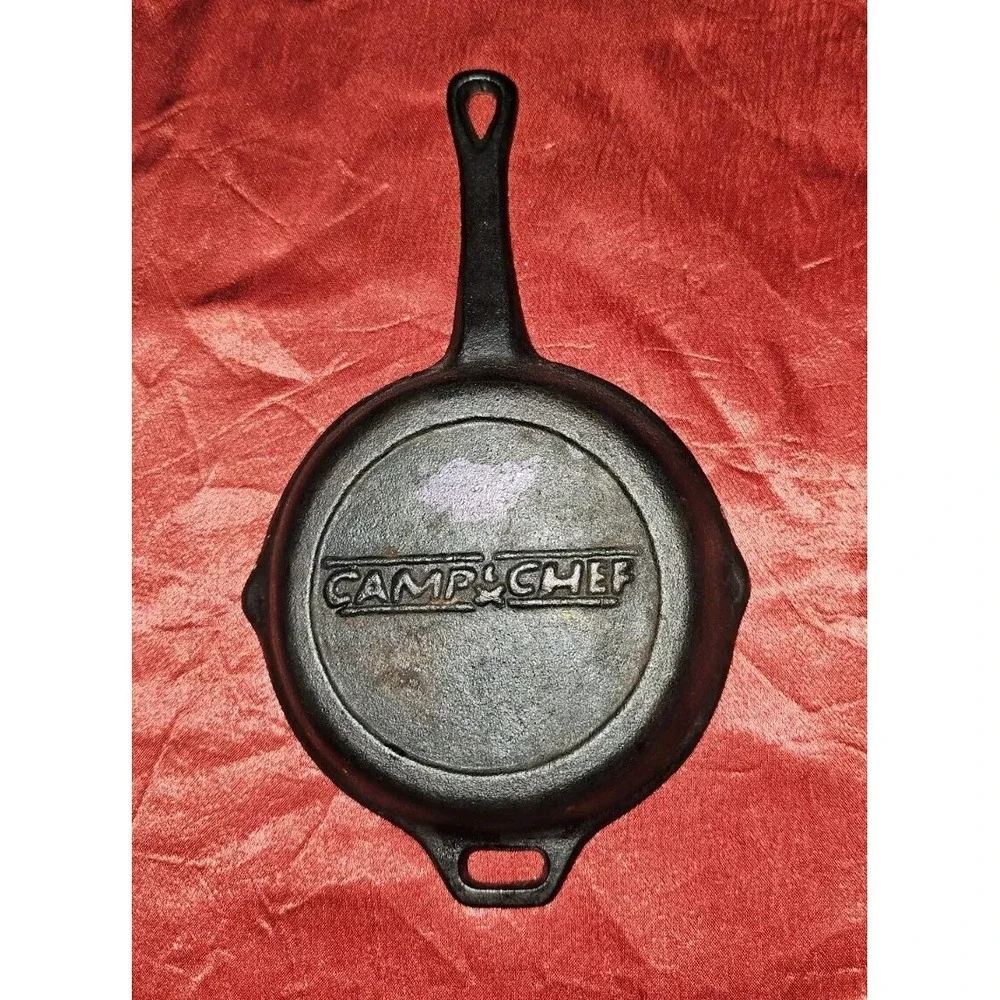 Vintage Lewis & Clark 1803-1806 CAMP CHEF Cast Iron Skillet pan Collectible 4'‎